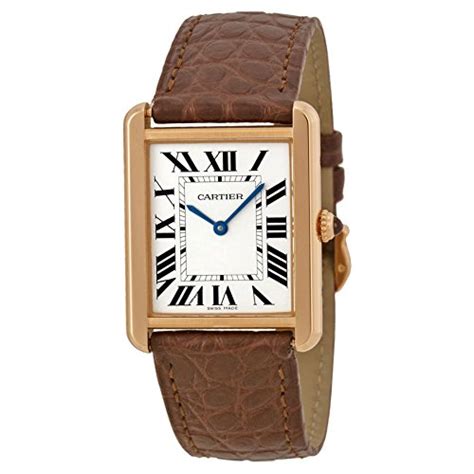 bracelet montre cartier cuir|bracelet cartier montre.